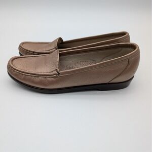 SAS Tripad Comfor Bronze Metallic Leather Loafers Women's 7.5 S Slim USA